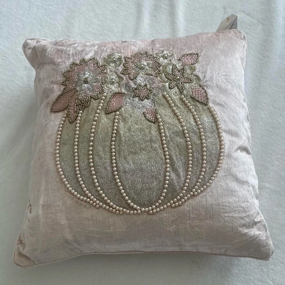 Pink Pumpkin Pillow / Autumn Pillow